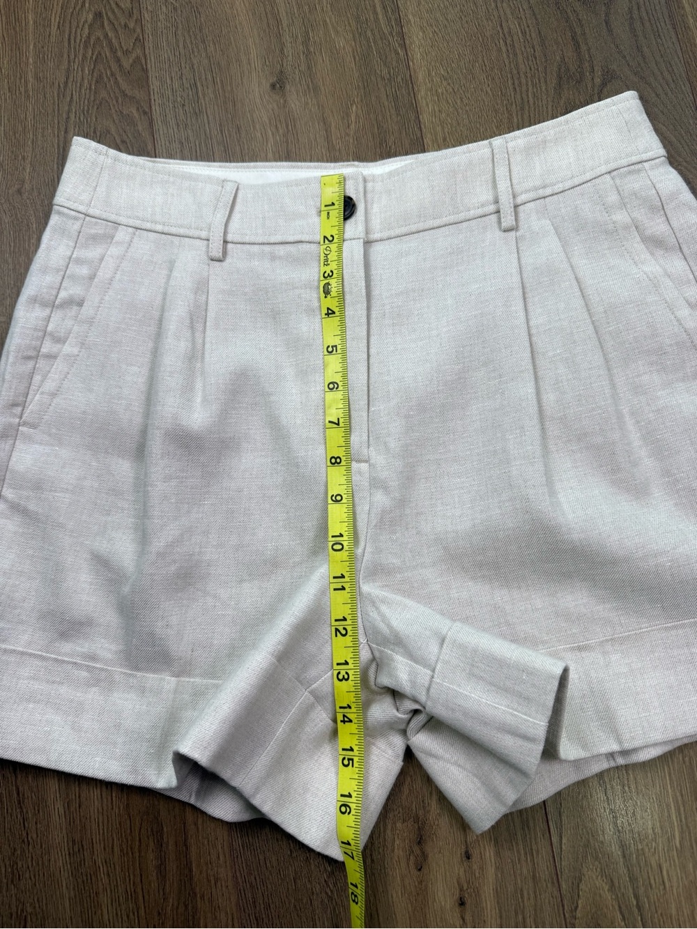 NWT J. Crew Remi Shorts in Stretch Linen Blend in Flax Ivory Size 10 - Picture 10 of 11